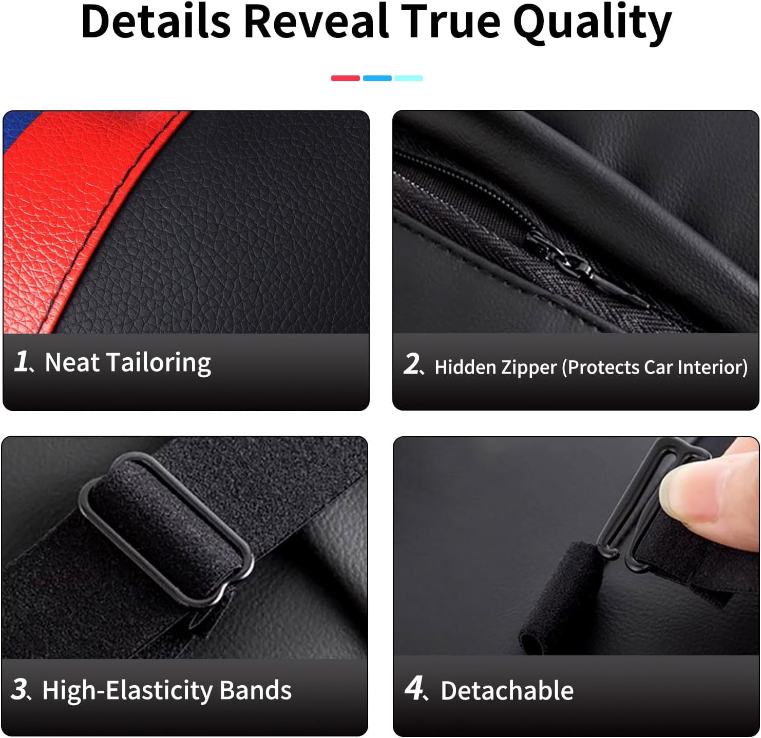 2 PCS Car Headrest Pillow for BMW Accessories, Car Soft PU Leather Neck Pillow Support